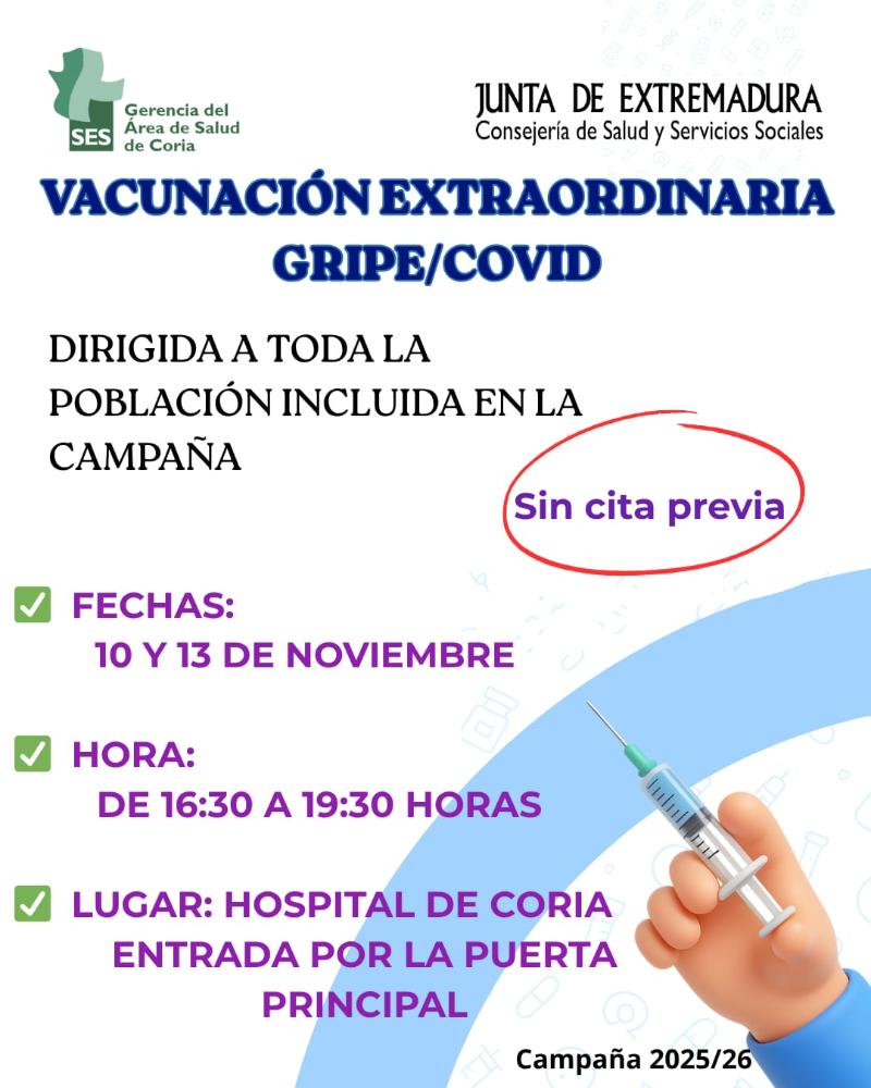 Imagen VACUNACION EXTRAORDINARIA GRIPE/COVID