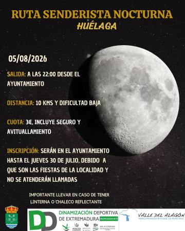 Imagen RUTA NOCTURNA HUELAGA 5 AGOSTO